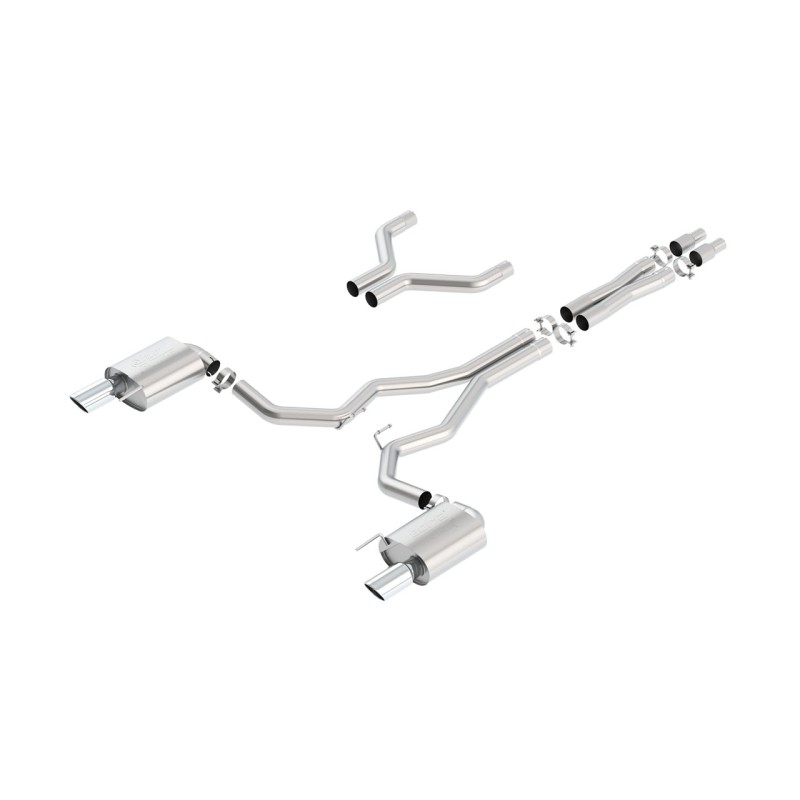 Échappement Borla Cat-Back ATAK Split 3" Poli Ford Mustang GT 15-17