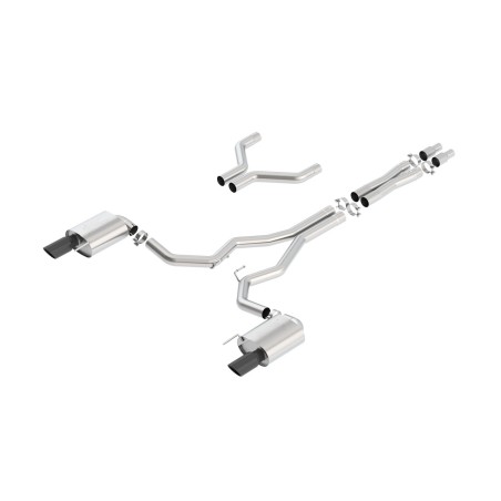 Échappement Borla Cat-Back ATAK Split 3" Noir Chrome Ford Mustang GT 15-17