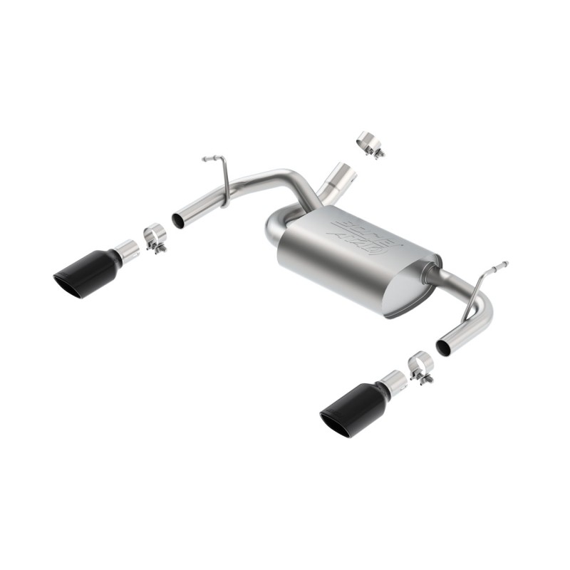 Auspuff Borla Axle-Back ATAK Schwarz Chrom Jeep Wrangler JK 12-18