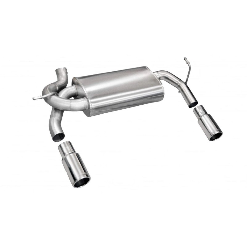 Exhaust Axle-Back Corsa Dual Sport Polished Jeep Wrangler JK V6 3.6L 12-18