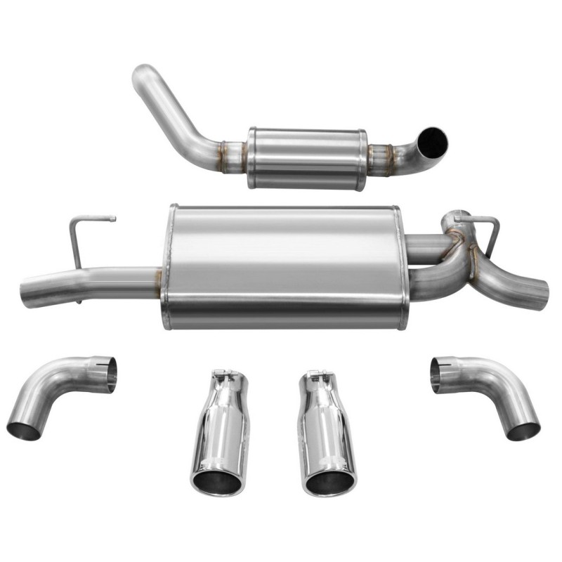 Exhaust Corsa Axle-Back Touring 2.5" Dual Polished Jeep Wrangler JL L4 2.0L 18-24