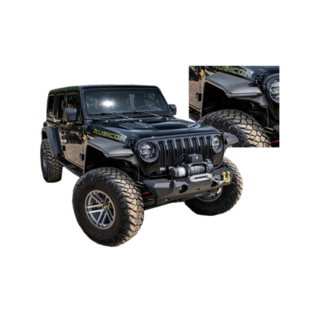 Ailes Garde-Boue Bushwacker HyperForm Flat Jeep Wrangler JL L4 2.0L 18-24