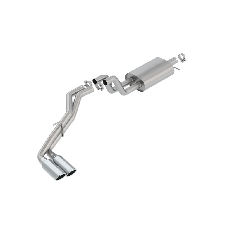 Sistema di Scarico Borla Cat-Back Finale Doppio Cromato Ford Ranger L4 2.3L/140 19-23