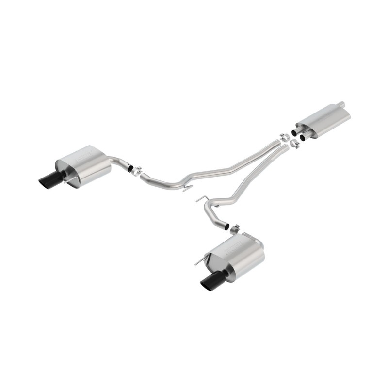 Scarico Borla Cat-Back Omologato ECE Nero Cromato Ford Mustang Ecoboost 2.3L 15-19