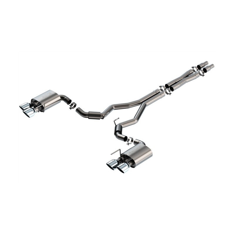 Échappement Borla Cat-Back Atak Chrome Ford Mustang Dark Horse 5.0L V8 2024-25
