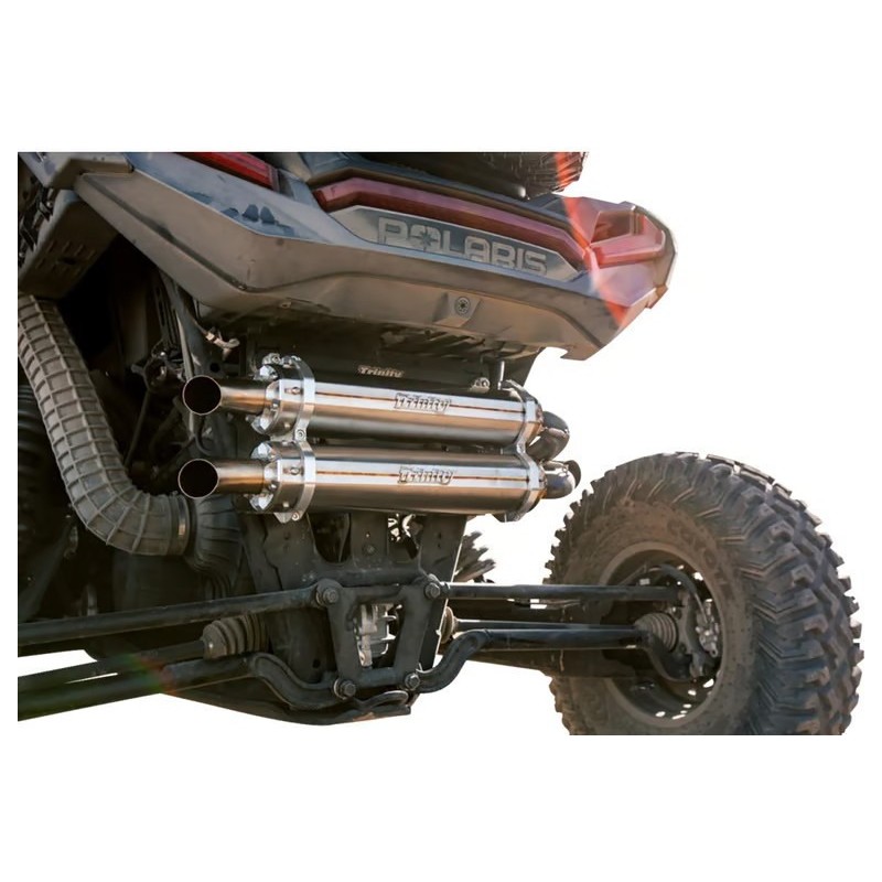 Pots d'échappement Trinity 2into2 Slip-On Dual Stage 5 Inox Polaris RZR XP 1000 4X4 2024-2025