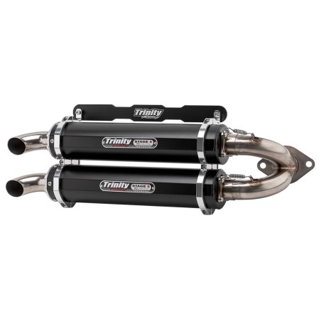 Auspuffanlagen Trinity 2into2 Slip-On Dual Stage 5 Schwarzen Polaris RZR XP 1000 4X4 2024-2025