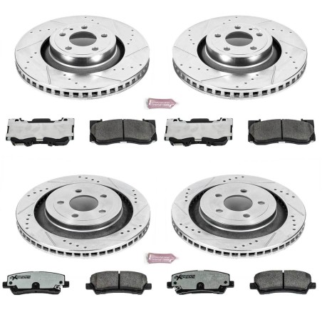 Kit complet avec disques et freins Hi-Performance Power Stop Z26 Ford Mustang 15-22