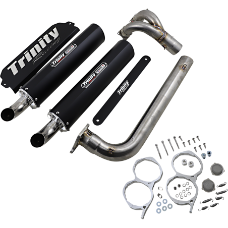 Système d'échappement Trinity 1en2 Dual Stage 5 Noir Polaris RZR PRO XP 1000 TURBO 4X4 2020