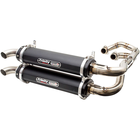 Auspuff System Trinity 2 in 2 Dual Stage 5 Schwarz Polaris RZR 1000 S 16-22
