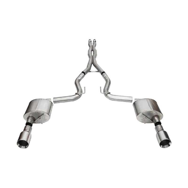 Système d'échappement Corsa Xtreme 4.5" Straight Cut poli Ford Mustang GT 2024