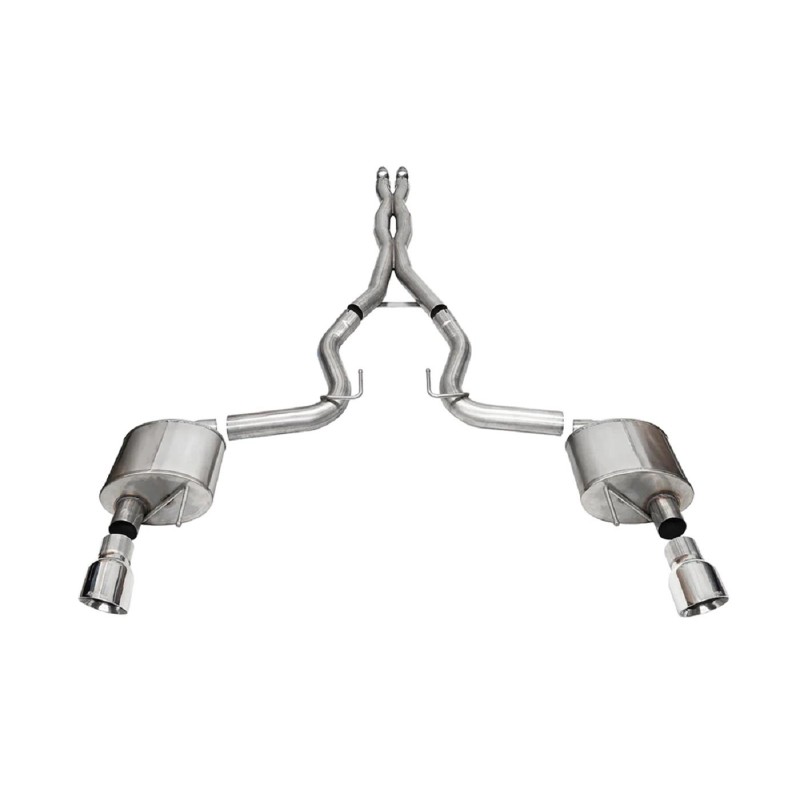 Auspuffanlage System Corsa Xtreme 4.5" Slant Cut Poliert Ford Mustang GT 2024