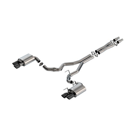 Auspuffanlage System Borla ATAK Cat-Back Black Tips Ford Mustang GT 2024