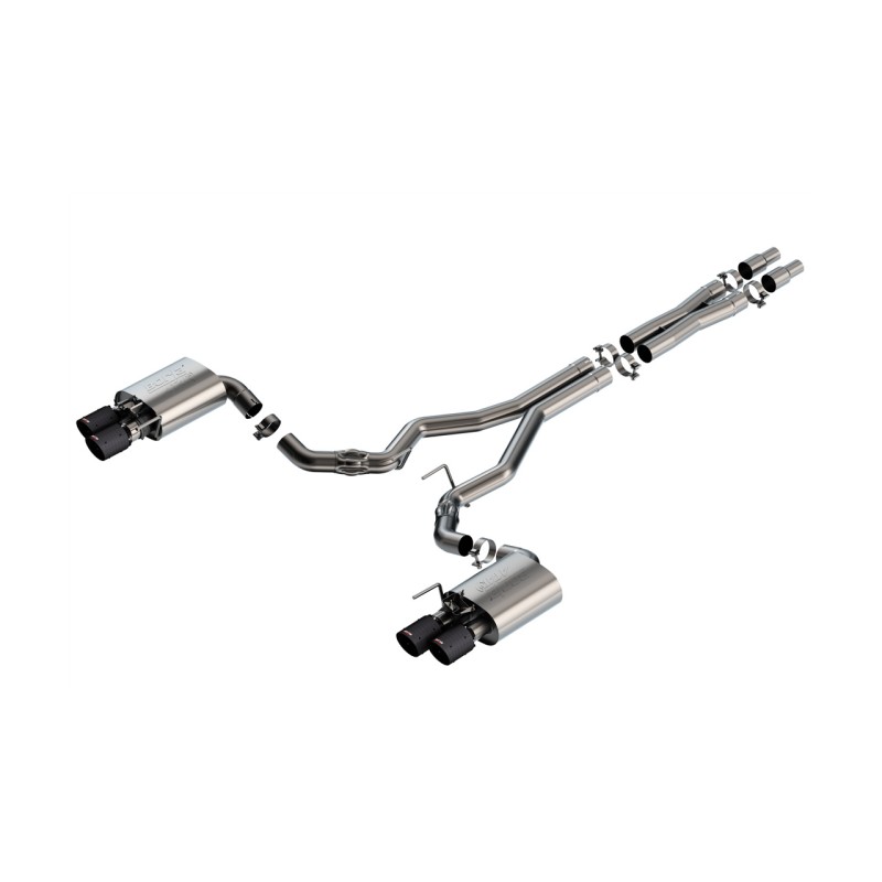 Système d'échappement Borla ATAK Cat-Back Black Tips CFB Ford Mustang GT 2024
