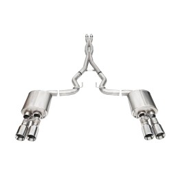 Système d'échappement Corsa Xtreme avec valve Straight 4.0 poli Ford Mustang GT 2024