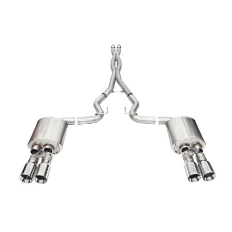 Auspuffanlage System Corsa Xtreme Mit Ventil Straight 4.0 Poliert Ford Mustang GT 2024