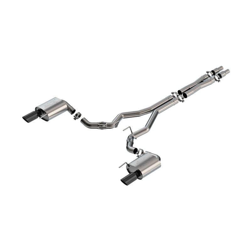 Système d'échappement Borla ATAK Cat-Back Slant Noir Chrome Ford Mustang GT 2024