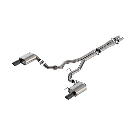 Sistema di scarico Borla ATAK Cat-Back Slant cromato nero Ford Mustang GT 2024