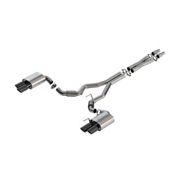Sistema di scarico Borla ATAK Cat-Back Double Slant cromato nero Ford Mustang GT 2024