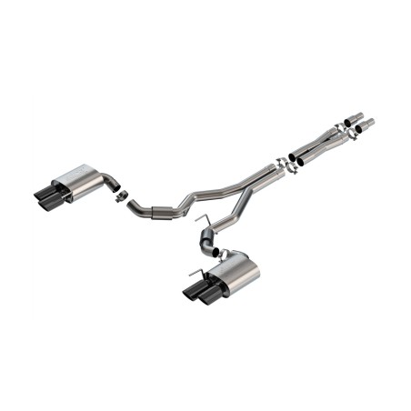 Exhaust System Borla ATAK Cat-Back Double Slant Black Chrome Ford Mustang GT 2024