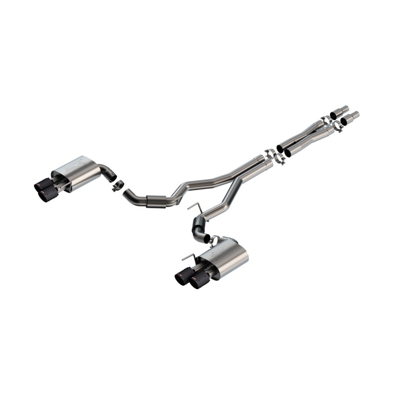 Auspuffanlage System Borla ATAK Cat-Back Dual Slant CFB Ford Mustang GT 2024