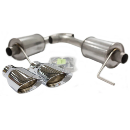 Auspuffanlage System Roush Axle-Back Endkappen Slant Poliert Ford Mustang 15-17