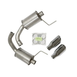 Auspuff Roush Axle-Back Endkappen Slant Poliert Ford Mustang 15-17
