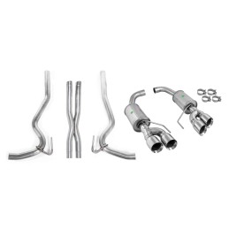 Système d'échappement Roush Cat-Back Dual Slant Poli Ford Mustang GT 18-24
