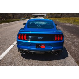 Auspuff Cat-Back Dual Slant Poliert Ford Mustang GT 18-24