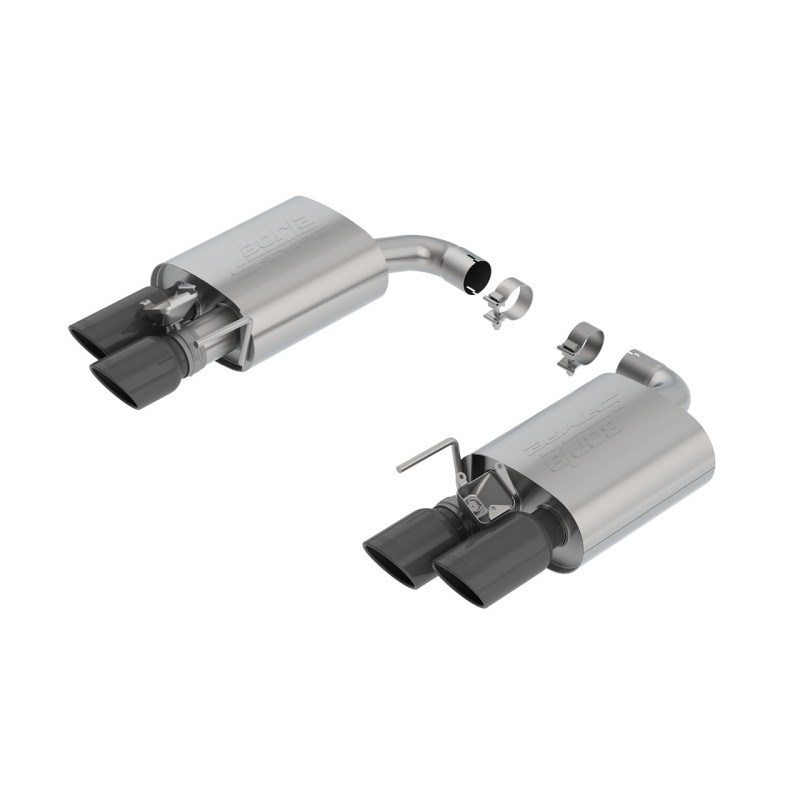 Système d'échappement Borla S-Type Axle-Back Dual Slant Noir À valve Ford Mustang GT 18-23