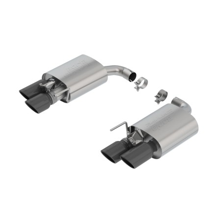 Auspuffanlage System Borla S-Type Axle-Back Dual Slant Schwarz Mit Ventil Ford Mustang GT 18-23